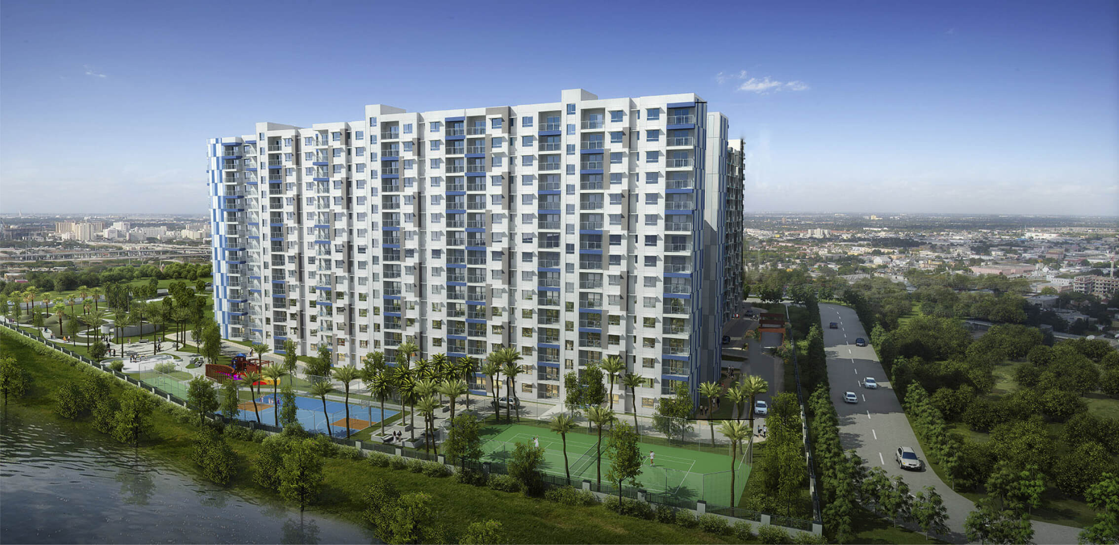 Adarsh Lakefront apartments beside Saul Kere Lake in Bellandur
